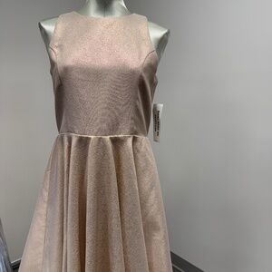 NWT Un Deux Trois Rose Gold Racerback Party Dress Size 7p
